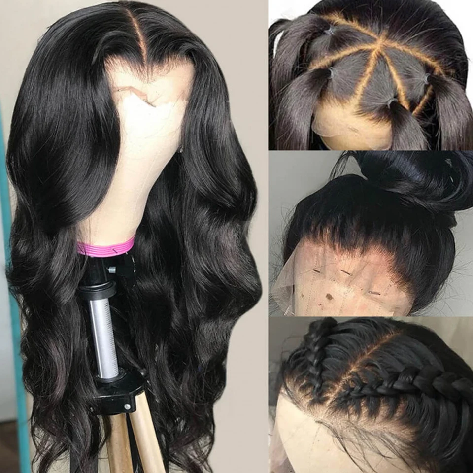 

Hairmoda бразильские волнистые волосы 360 Синтетические волосы на кружеве al человеческих волос парики 13x4 Синтетические волосы на кружеве Парики...