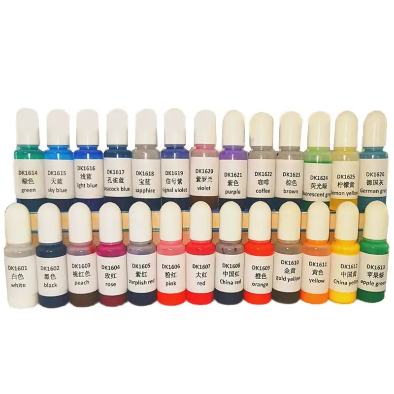 

26 Colors Epoxy Pigment UV Resin Coloring Dye Liquid Colorant Glitter Fillings