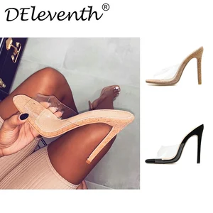 Женские сандалии-желе из ПВХ, на высоком каблуке, Размеры 35-42