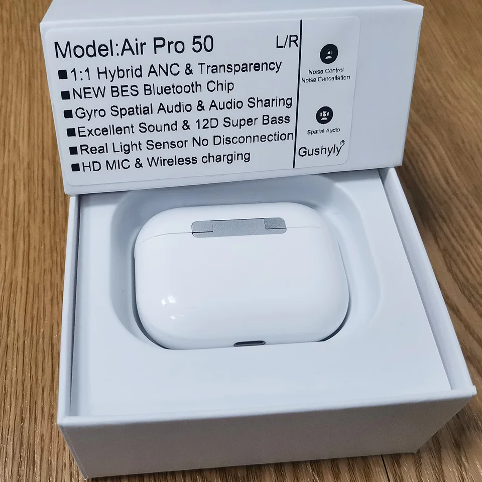 Гибридные беспроводные наушники Air Pro 50 TWS 45DB ANC AIR3 спортивные Bluetooth-наушники чип BES