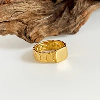 monlansher square geometric tank chain finger ring titanium steel ring for unisex minimalist trendy statement rings jewelry 2021
