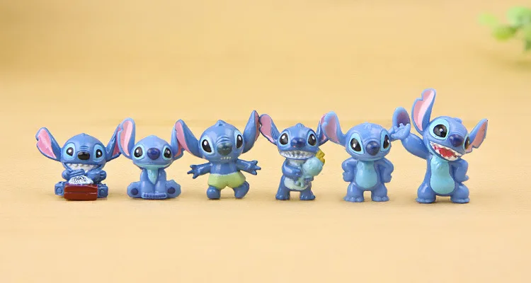 Экшн-фигурки Disney 12 шт. кукла Лило Ститч 3 см мини-фигурка ститча микро Ландшафтная