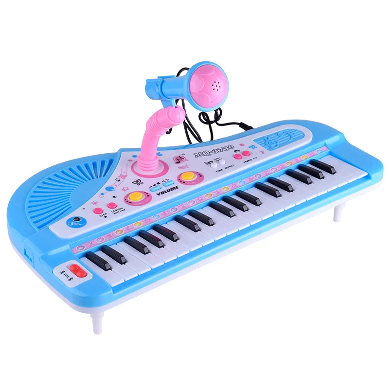 

Popular 37-Button Electronic Organ with Microphone Multi-Function Music Piano Musical Instrument Toys for Children Or Adults