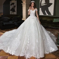 luxury wedding dresses sleeveless tube top lace applique charming gowns handmade beads court train robe de mari%c3%a9e
