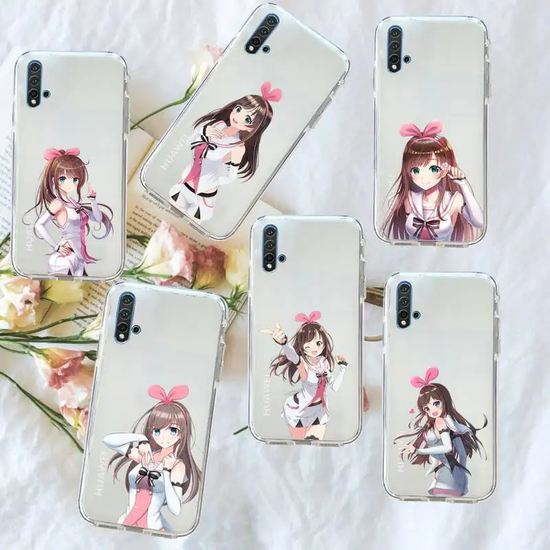 

Japan anime Kizuna ai Phone Case Transparent for Huawei honor P mate 40 20 30 10 50 i 9 x mate pro lite 8a