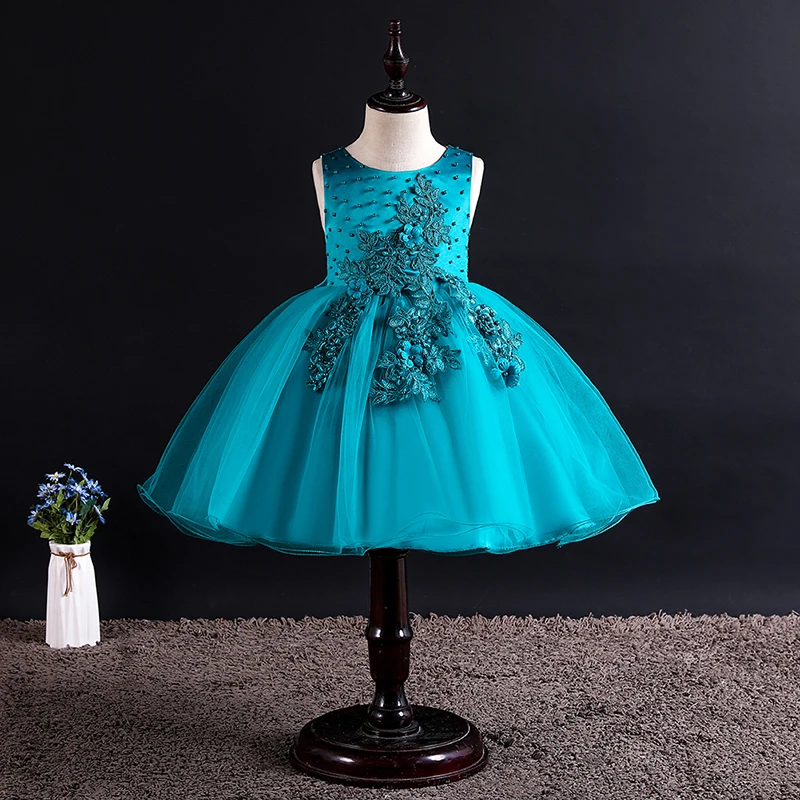 Princess Dress Flower Girls Children Clothing Kids Party For Girl Clothes 2020 Lace Sequins Formal Evening Wedding Gown Tutu | Детская