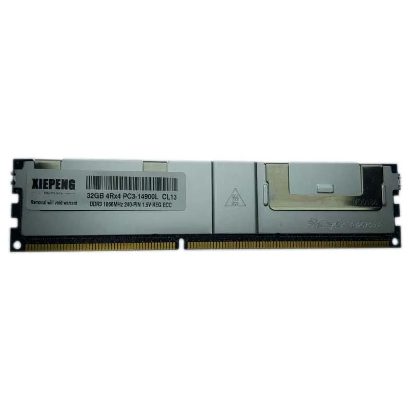 Сервер памяти 32 Гб 4Rx4 PC3L 14900 Registered ECC Оперативная память DDR3 16 1866 МГц 4 PC3 12800 для Dell