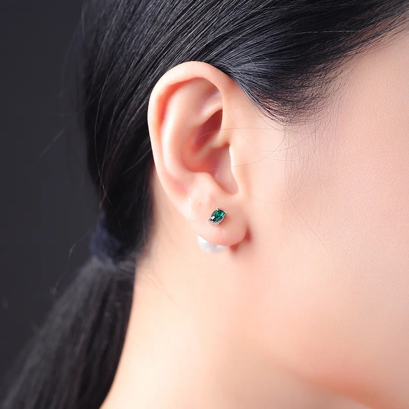 Стильные серьги гвоздики для женщин новая Асимметричная Серебристая акриловая