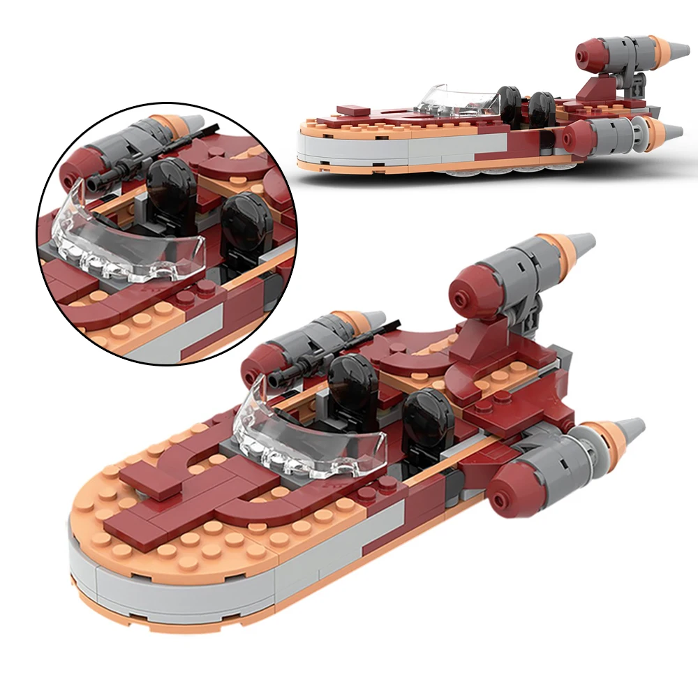 

MOC Space Plan Wars 76271 Luked Speeder Set Spaceship Destroyer Building Blocks Fighter Ship DIY Assembly Bricks Toys Kids Gifts