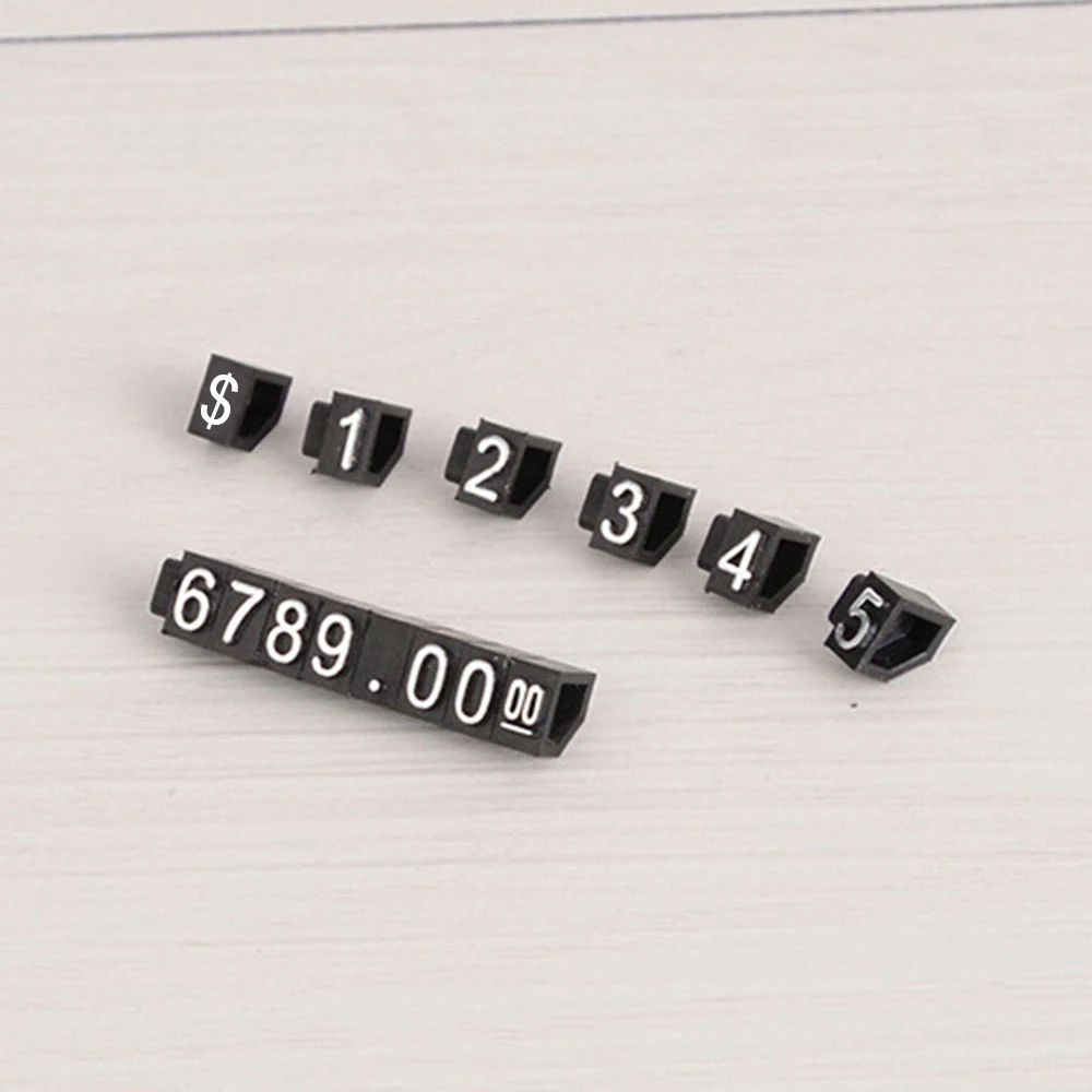 30 комплект Пластик кубики цена бирки для демонстрации Регулируемый Номер стенда