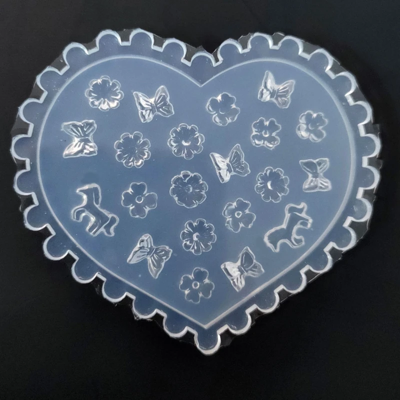 

4Pcs Silicone Jewelry Mold Flower Bowtie Bear Resin Mold Epoxy Resin Casting Mold DIY Nail Art Craft Jewelry Tools Kit