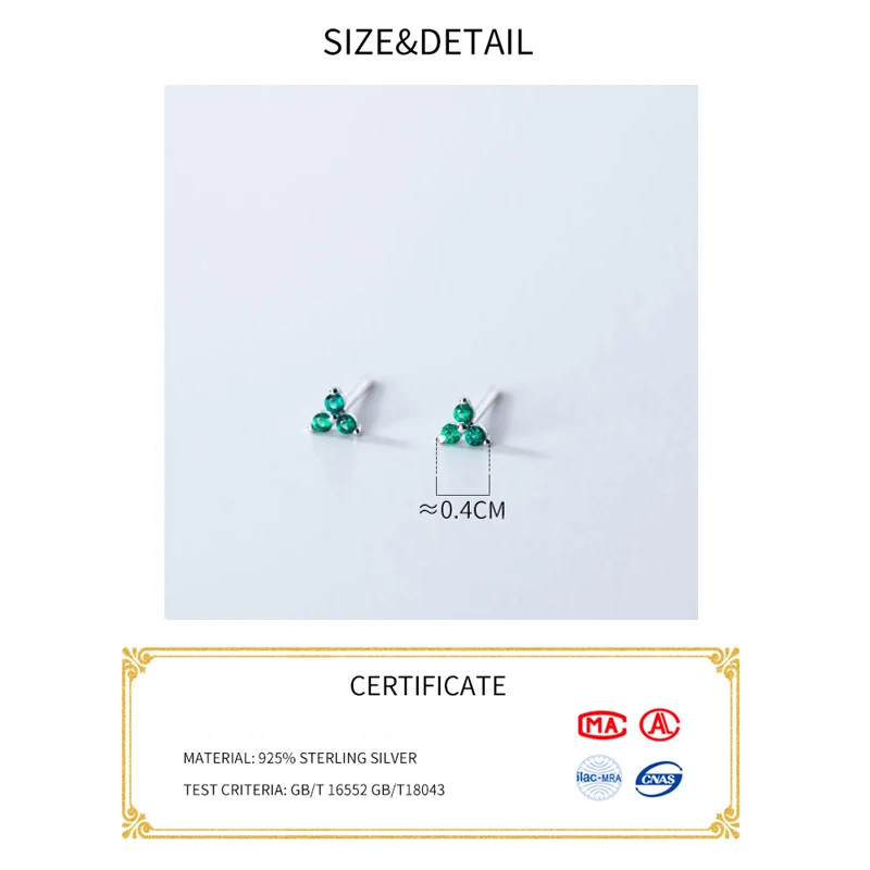 Женские серьги-гвоздики из серебра 925 пробы в виде треугольника | Украшения и