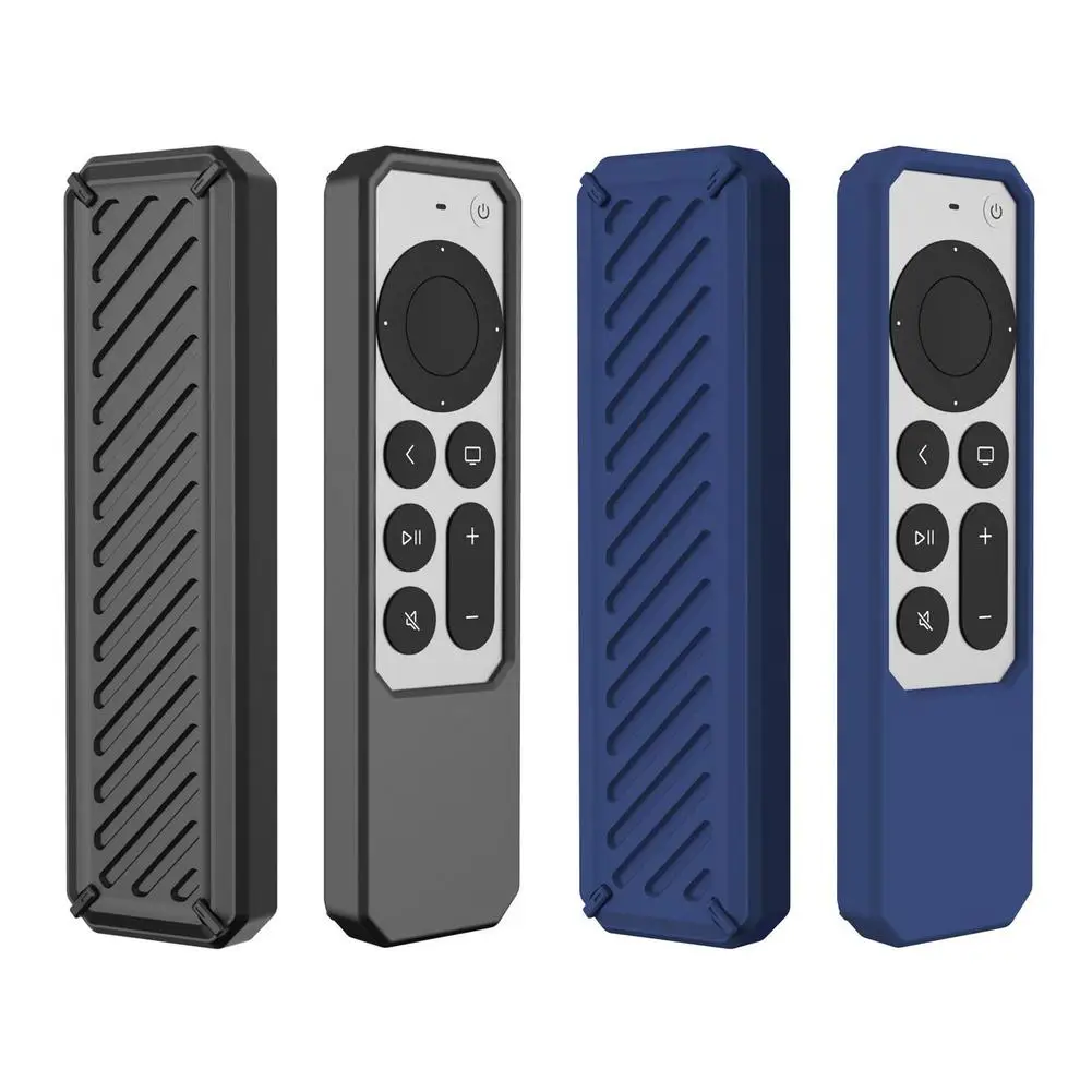 2021 Anti-Lost Protective Case For Apple TV 4K 2nd Gen Siri Remote Control Anti-Slip Silicone Shockproof Cover For Apple TV 4K