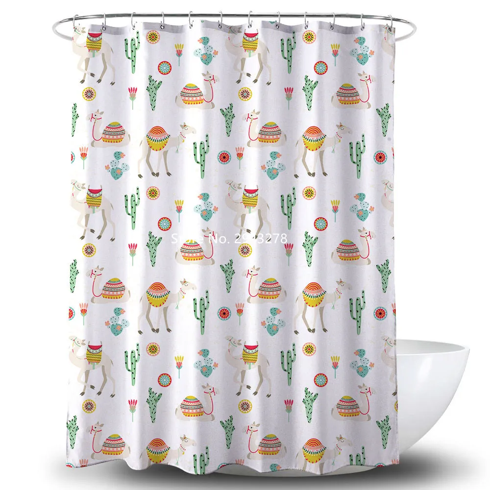 

Bestable Cartoon Animal Design Waterproof and Mildewproof Washable Shower Curtain with Hook Bathroom Decoration Color Printing