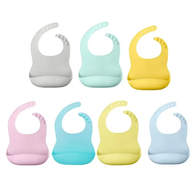 

Newborns Solid Silicone Baby Feeding Burp Cloth Bandana Bibs Fashionable Infant Toddler Drooling Babador Scarf Aprons