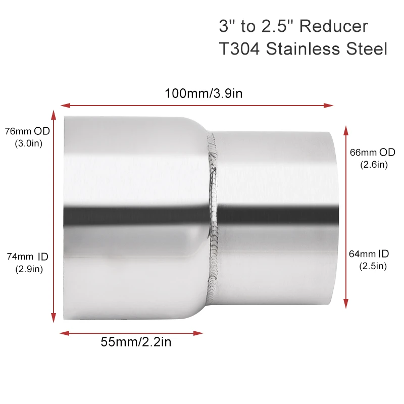 Соединитель выхлопной трубы SPEEDWOW автомобильный глушитель из нержавеющей стали