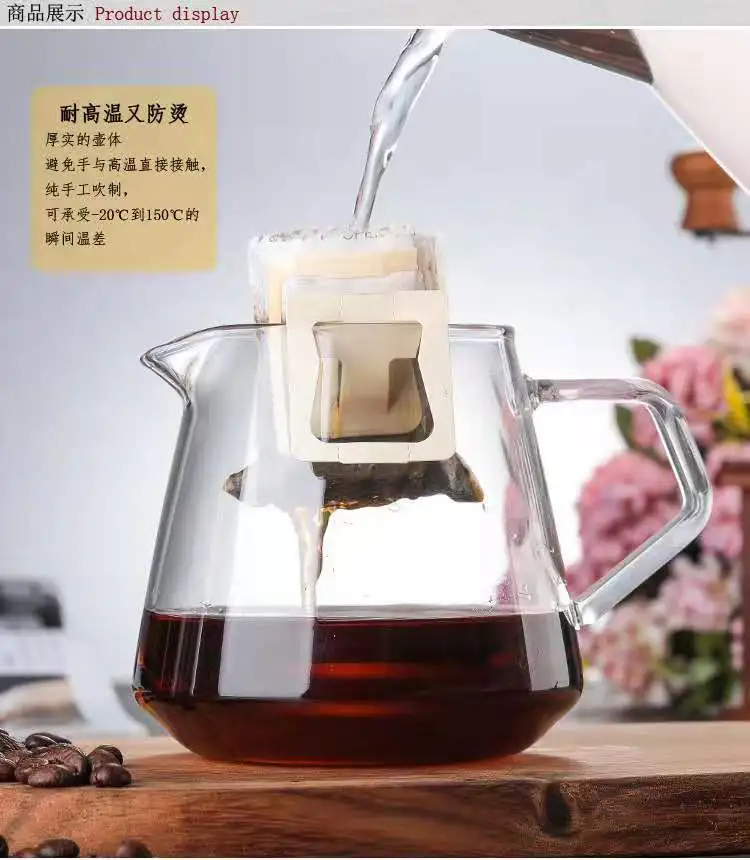 reusable cold brew coffee maker V60 glass espresso pot tea set filter kitchen accessories pots barista tools milk jug | Дом и сад