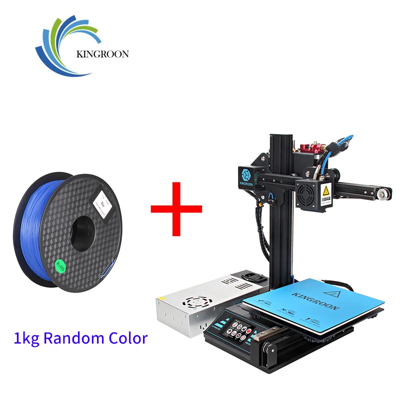 KP3 add 1kg KingRoon 3д принтер Модернизированный Высокоточный DIY 3d принтер самосборка 180*180*180 мм Жесткая металлическая рамка Drukarka 3D - Цвет: KP3 add 1kg