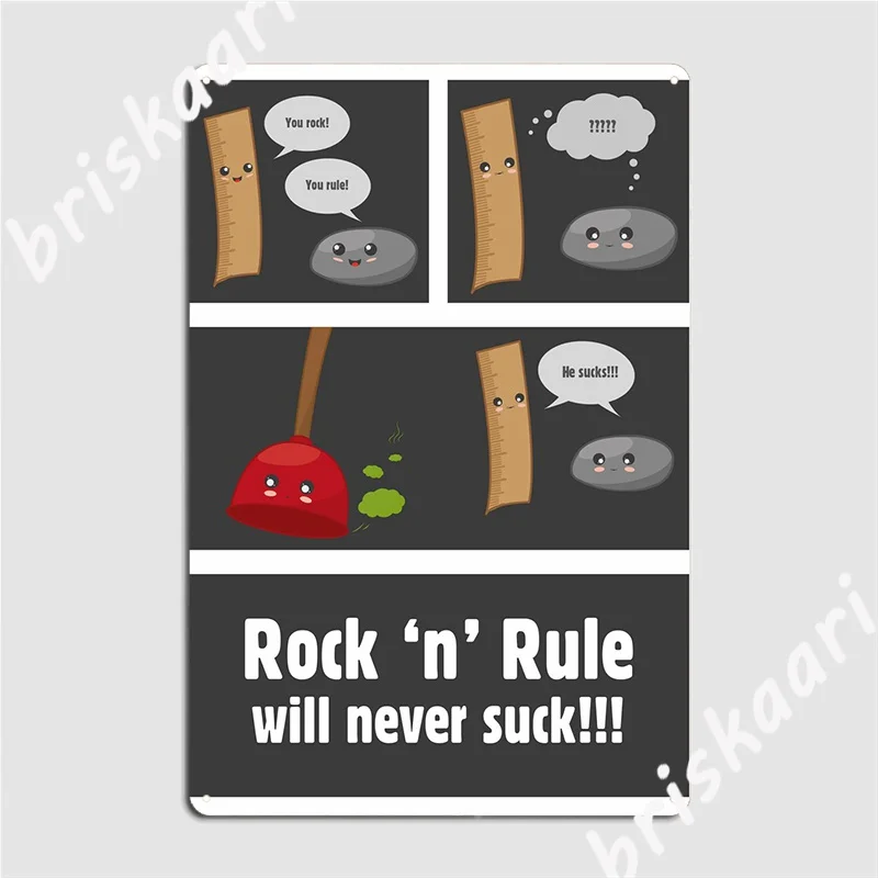 

You Rock You Rule Poster Metal Plaque Cinema Garage Pub Garage Custom Garage Decoration Tin Sign Poster