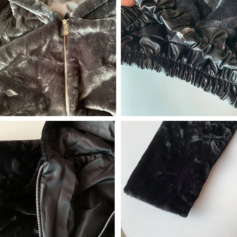 

Thicken Winter Jacket 2020 Fashion Women Coat Autumn Hooded Warm High Waist Velvet Short Black Coats Female Outwear Trendy