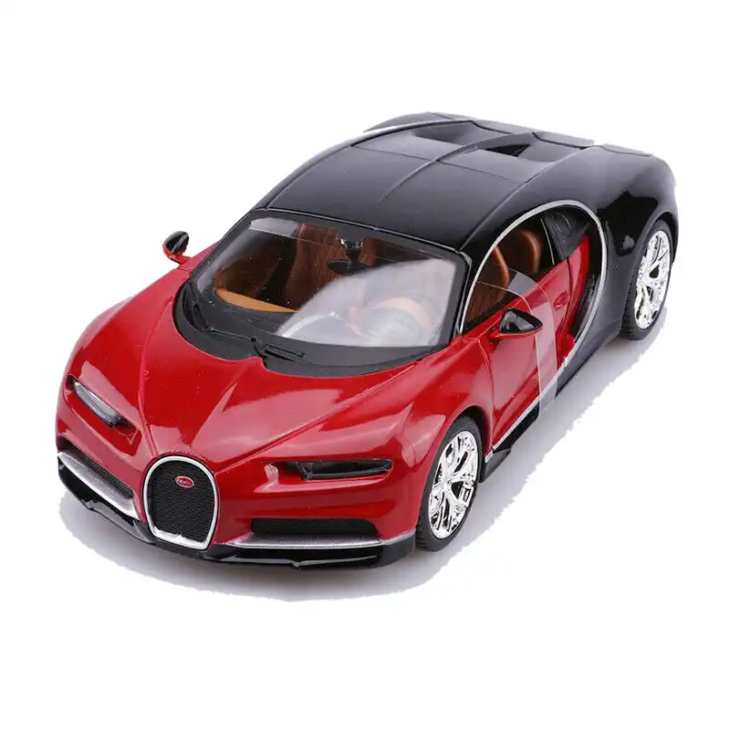 

1:24 красный спортивный автомобиль Bugatti Chiron, литый под давлением роскошный автомобиль, модель автомобиля, коллекция игрушек