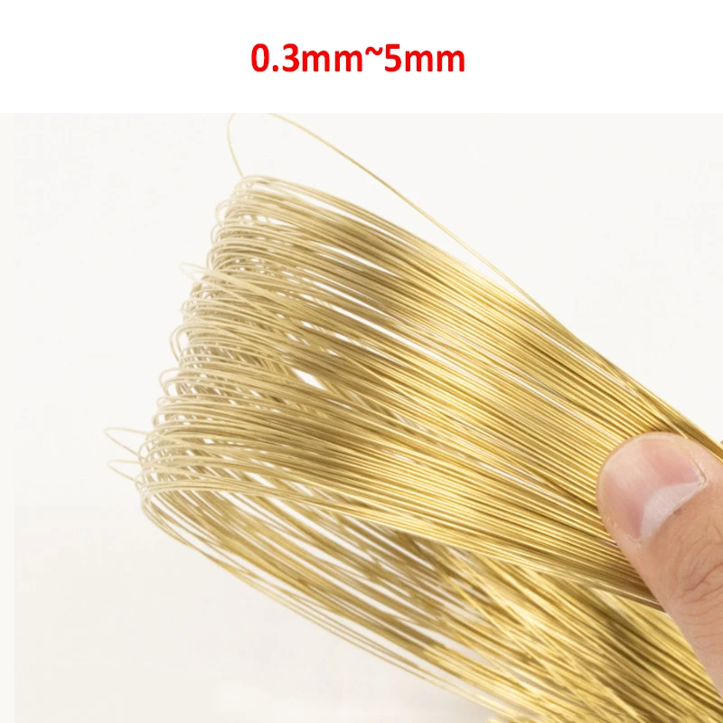 

Brass Wire 0.3/0.4/0.5/0.6/1mm-5mm H62 Brass Wire Round Wire Beading Wire For Jewelry Making Gold Colors