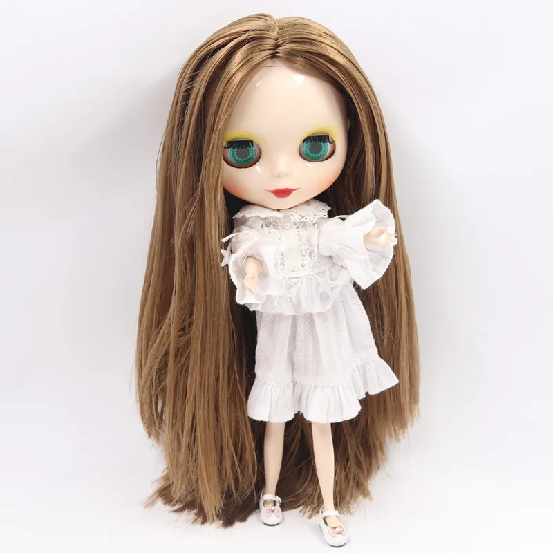 Ледяной обнаженный завод Blyth кукла No.280BL0444 коричневый длинные волосы подходит для изменения игрушки белая кожа Neo