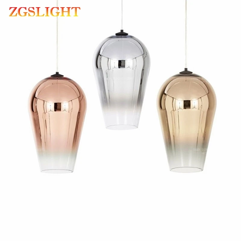 Современная градиентная выцветающая лампа стеклянный подвесной светильник
