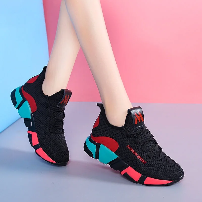 

Fashion Sneakers Outdoor Flat Shoes Women Running Vulcanized Shoes Ladies Casual Breathable Female Comfortable Walking Footwear