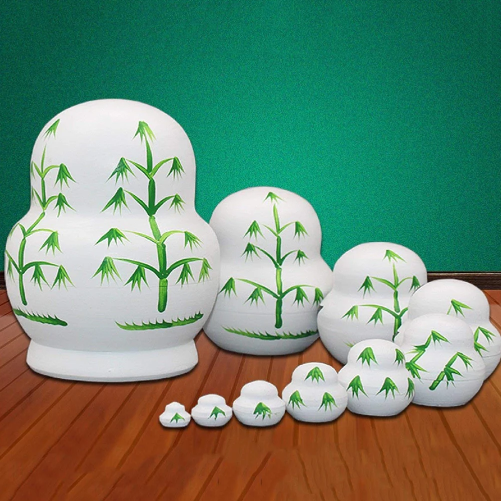 10 шт./компл. деревянные панды животные русские гнездовые куклы игрушка ручной