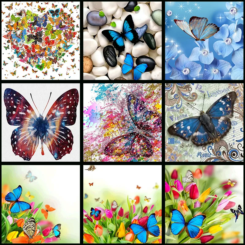 

Full Diamond 5D DIY Diamond Painting"Pretty butterfly"Diamond Embroidery Cross Stitch Rhinestone Mosaic Painting