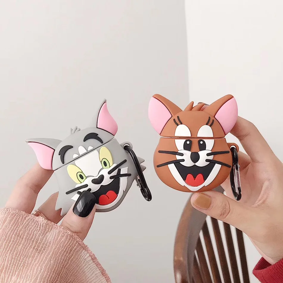 3D Bluetooth беспроводной чехол для наушников с кошкой для AirPods, силиконовый защитный чехол, аксессуары для Apple Air pods, зарядная коробка