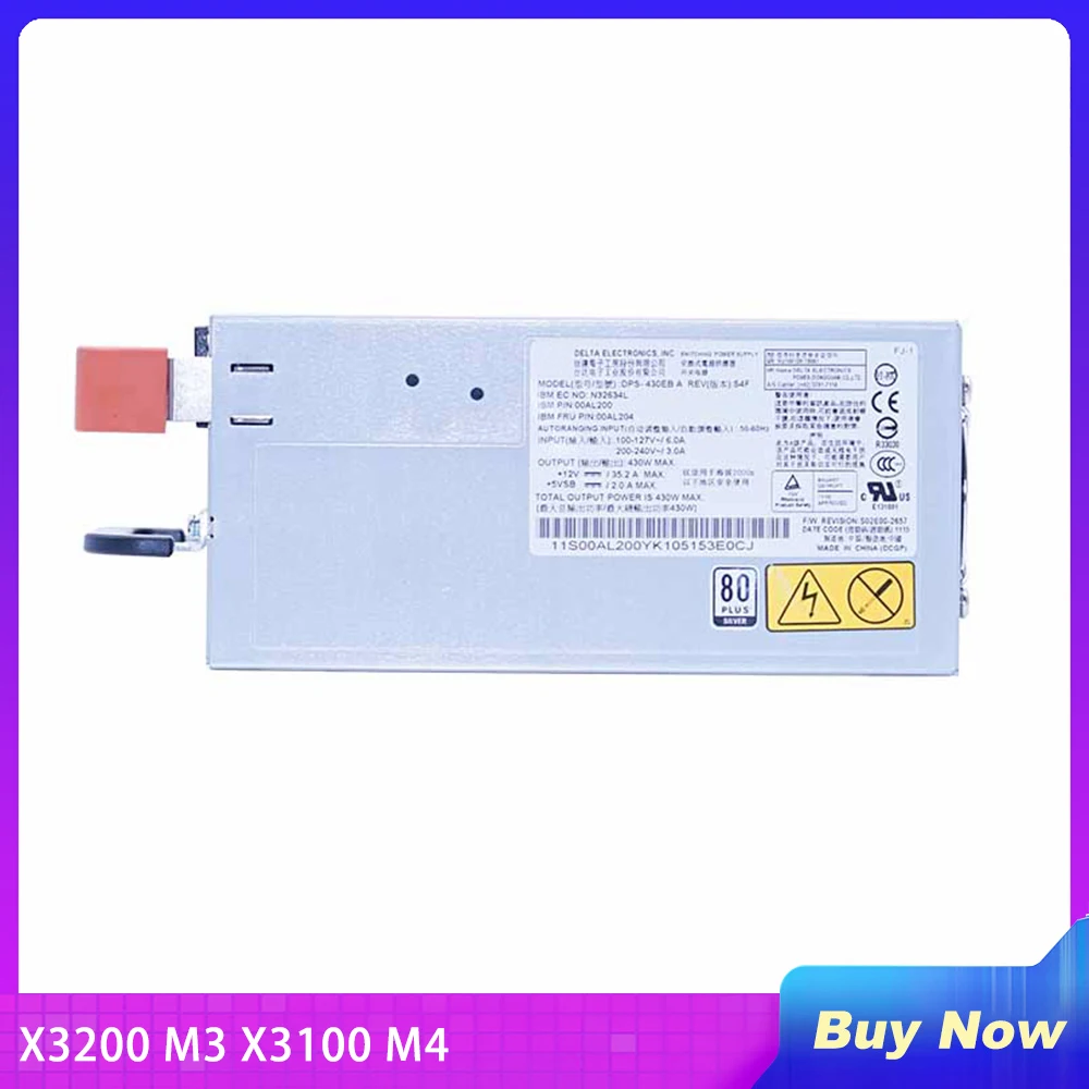 

100% test for power supply for X3200 M3 X3100 M4 00AL204 49Y8280 46M6679 DPS-430EB A 430W Work Good