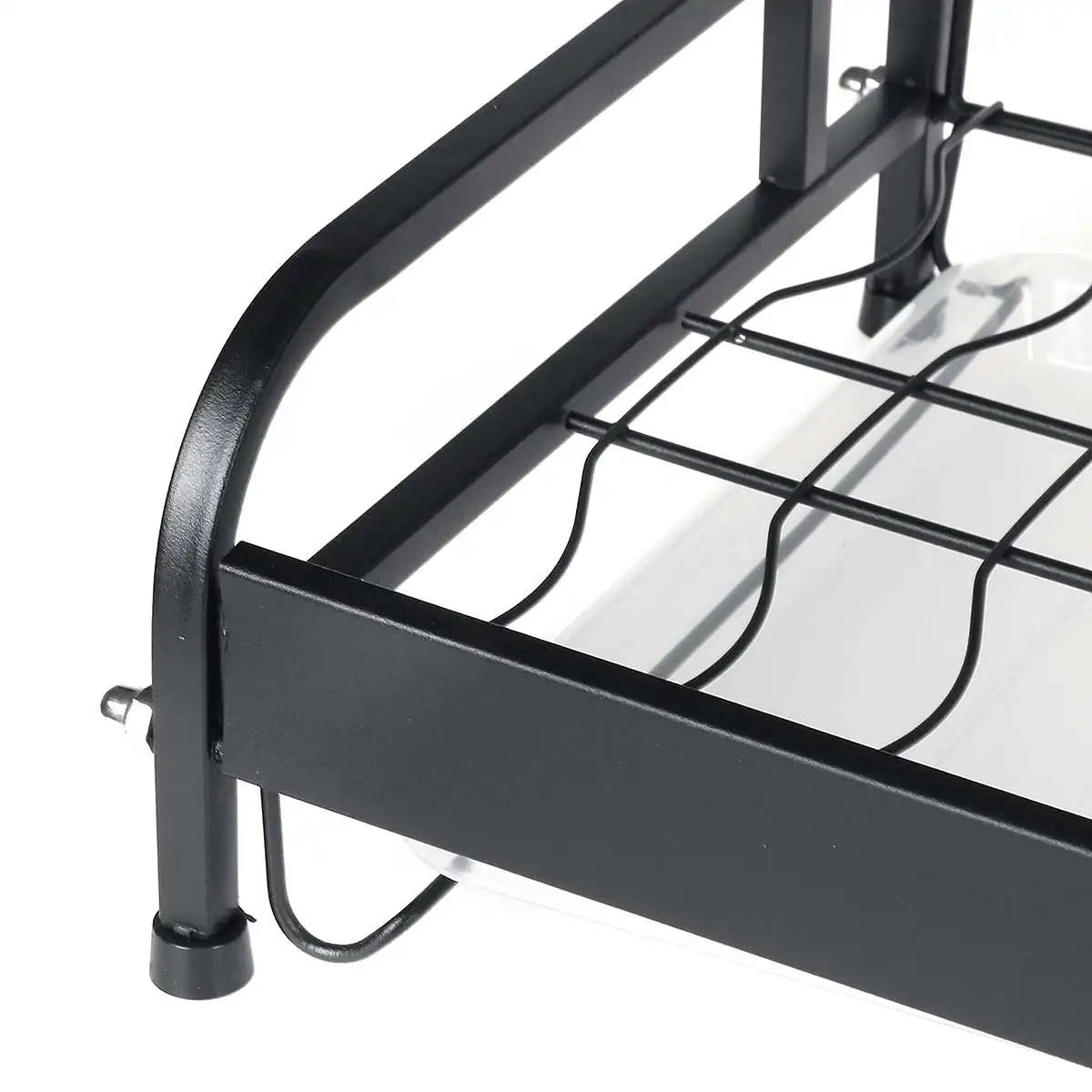 

2/3 Tier Multi-use Stainless Steel Dishes Rack Dual Sink Drain Rack Kitchen Oragnizer Rack Dish Shelf Countertop Utensils Holder