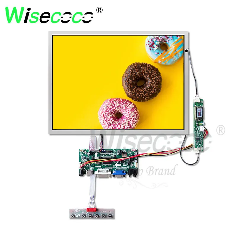 kit without touch Wisecoco 15 дюймов сенсорный экран 1024*768 Антибликовая ЖК-дисплей для ноутбук кассовый аппарат промышленный дисплей LQ150X1LG81 - Цвет: kit without touch