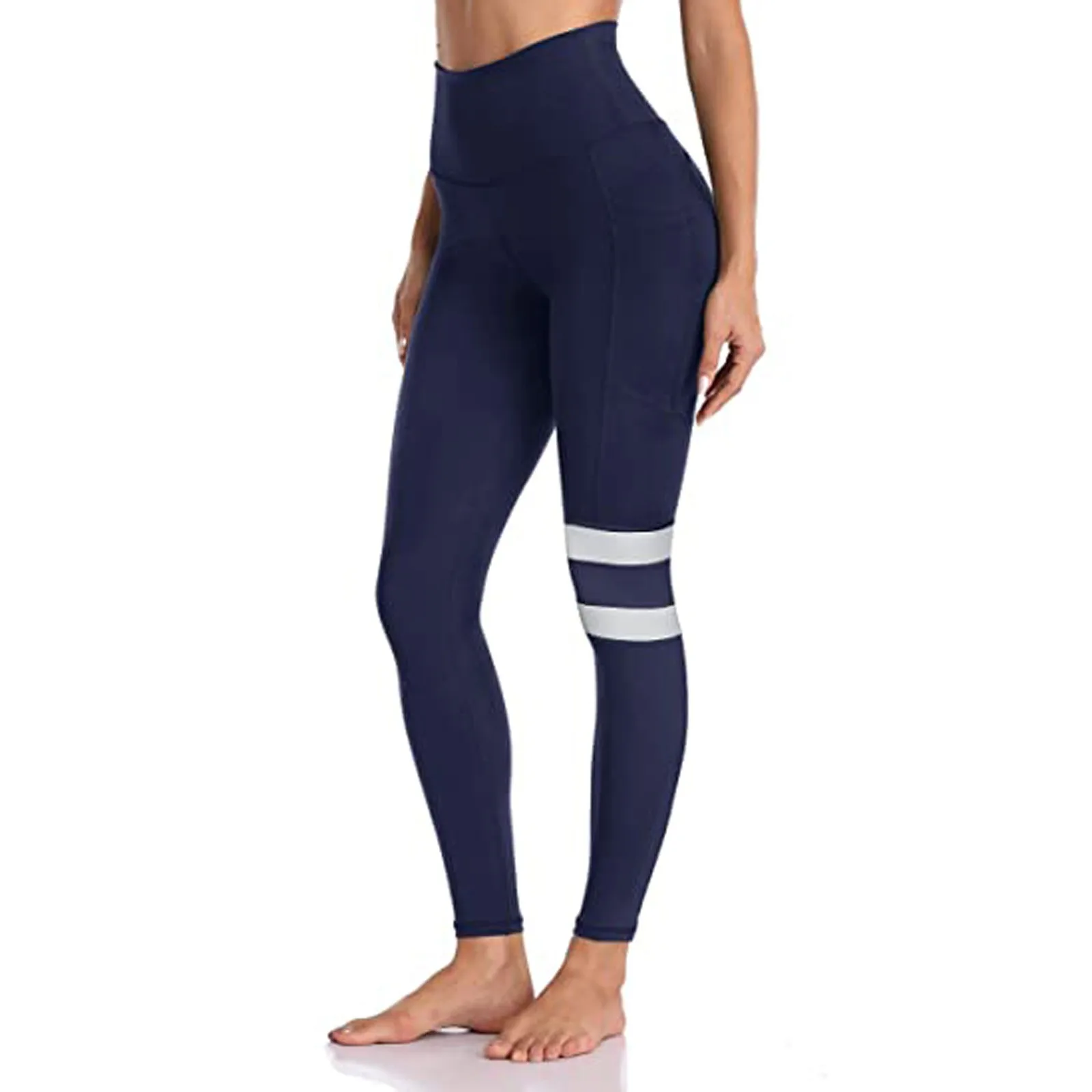 

Sagace 2021 New Sports Yoga Pants Womens Stretch Yoga Leggings Pockets Running Gym Full Length Active Pants