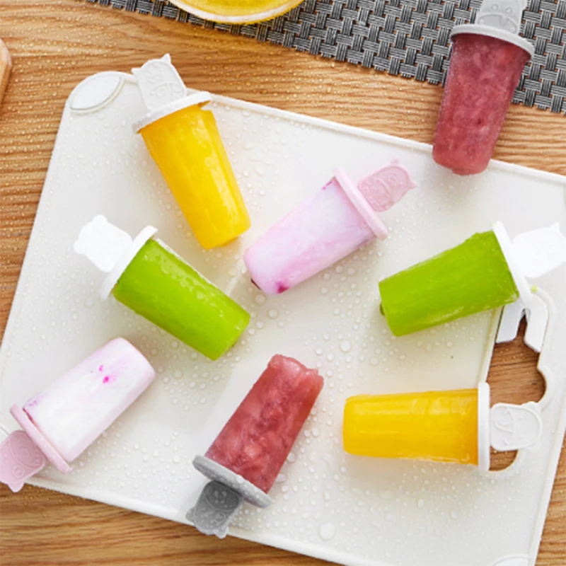 6 шт. Kichen формы для шоколадного мороженого силиконовые льда кубики чашки ложки