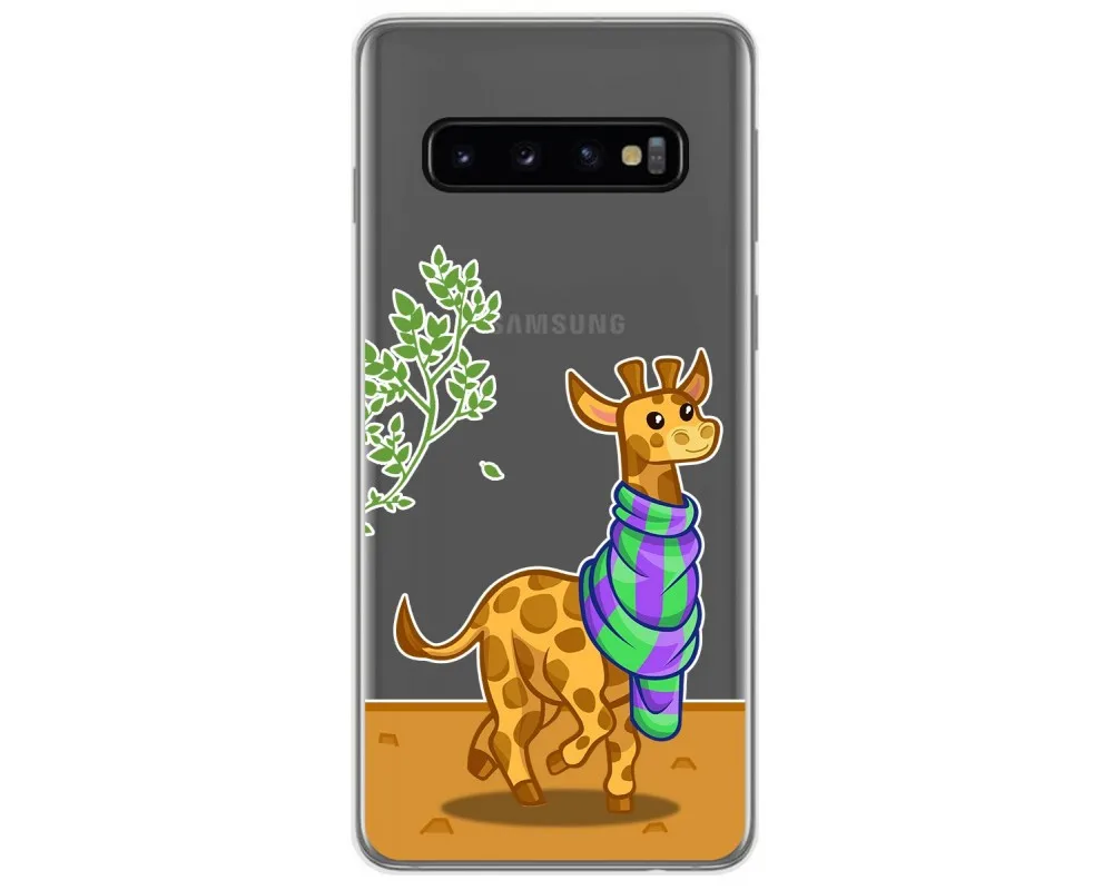 Прозрачный гелевый Чехол для Samsung Galaxy S10 с рисунком жирафа|Бамперы| |