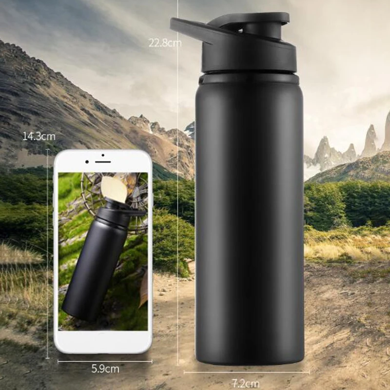 

Stainless Steel Sports Bottle Direct Drinking Bicycle Kettle Outdoor Sports Pot