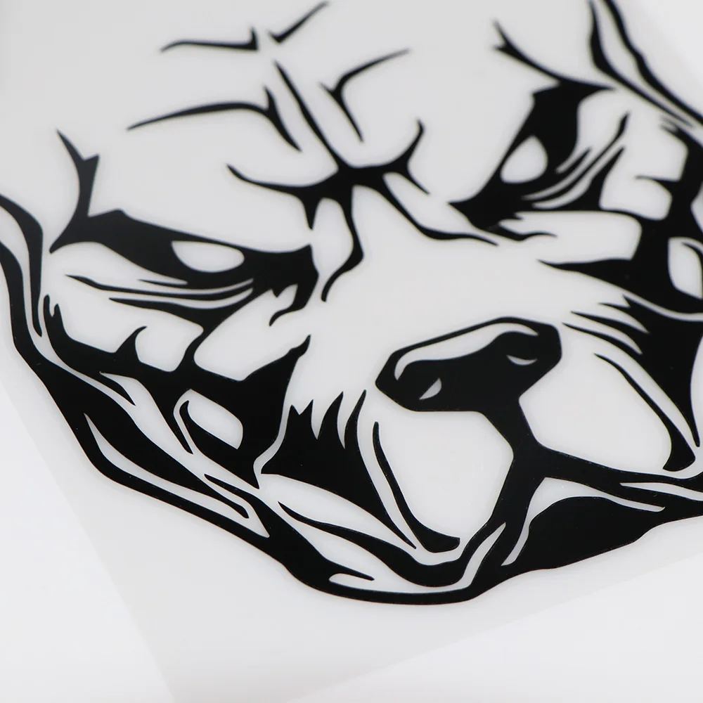 

Creative Car Sticker Accessories Vinyl PVC 14X18CM Dog Head Animal Decal Fashion KK Whole Decoration Window Body Decorative