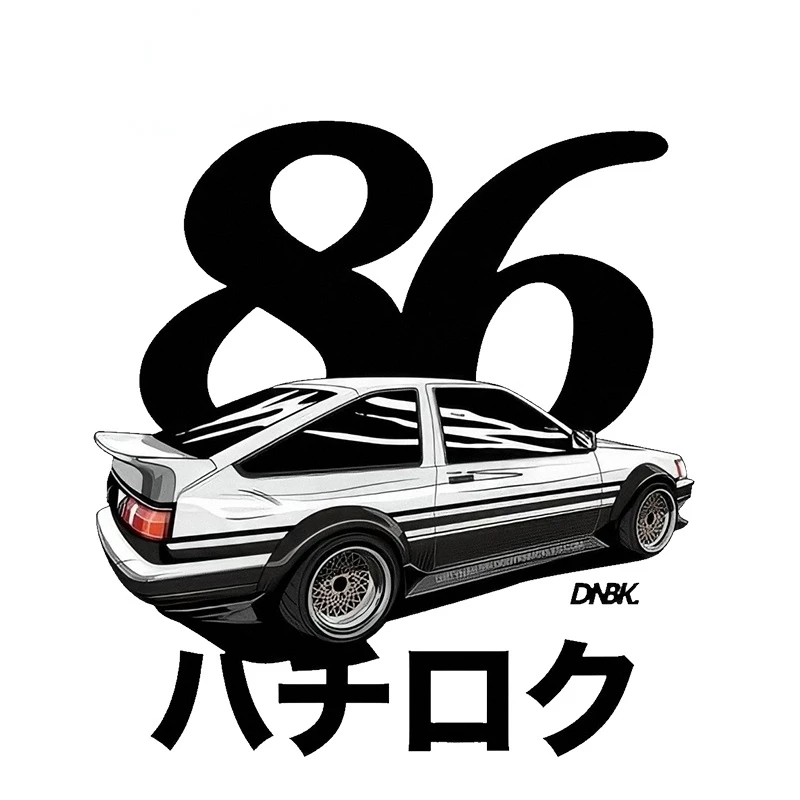 

Japanese Creative Decals Initial D AE86 BRZ Refit JDM Car Stickers Takumi Fujiwara Tofo Shop Decor for Racing Window PVC13x12cm