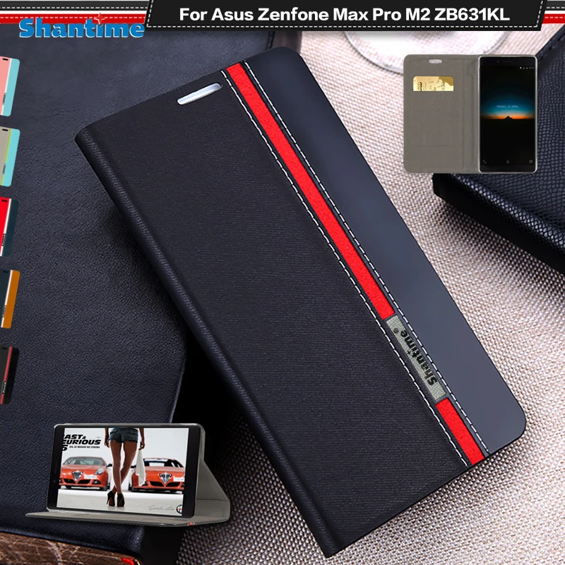 Для Asus Zenfone Max Pro M2 ZB631KL флип-чехол для Asus Zenfone Max M2 ZB633KL деловой кожаный чехол Мягкий ТПУ силиконовый чехол