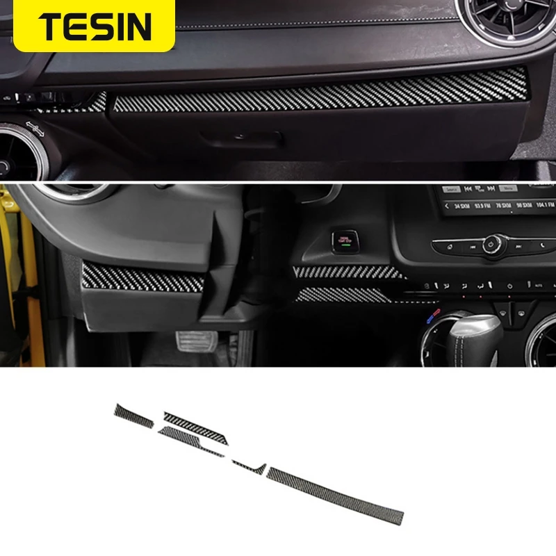 TESIN мягкое углеродное волокно Автомобильный интерьер приборной панели рамка