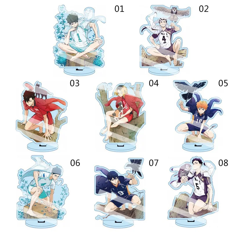 

13CM Anime Haikyuu Figures Desk Plate Models Anime Acrylic Stand Model Toys Action Figures