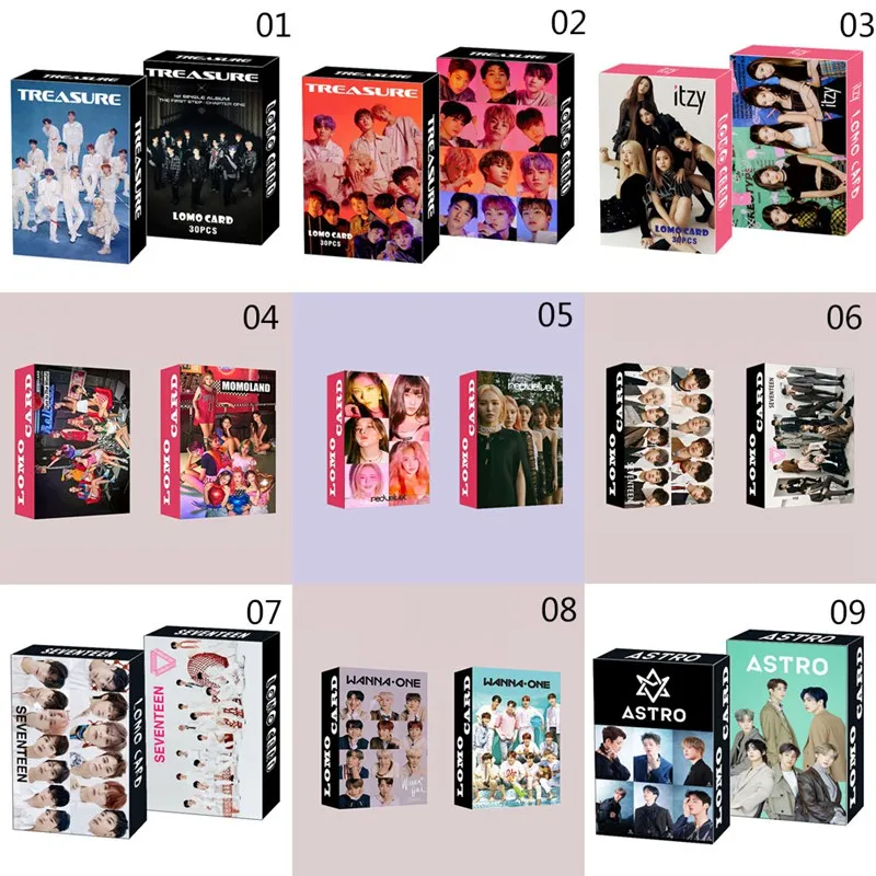 

30Pcs/set LOMO Card Treasure Twice Card Star Homemade Photo Card Fan Collection Gift