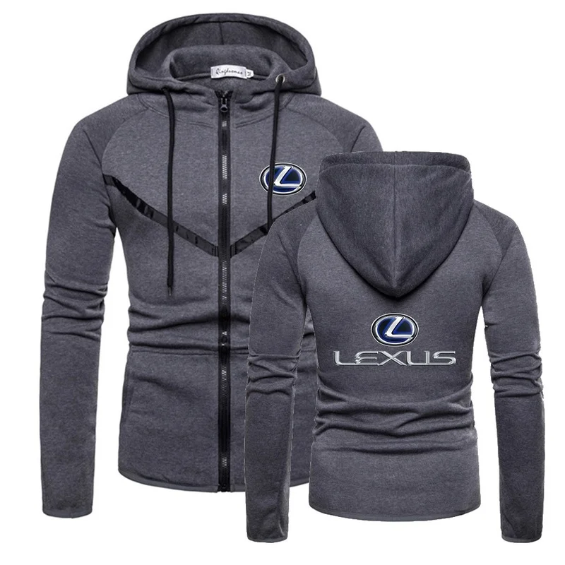 

Новые брендовые высококачественные толстовки Lexus, мужские спортивные свитшоты для фитнеса, однотонные стильные спортивные пальто на молни...