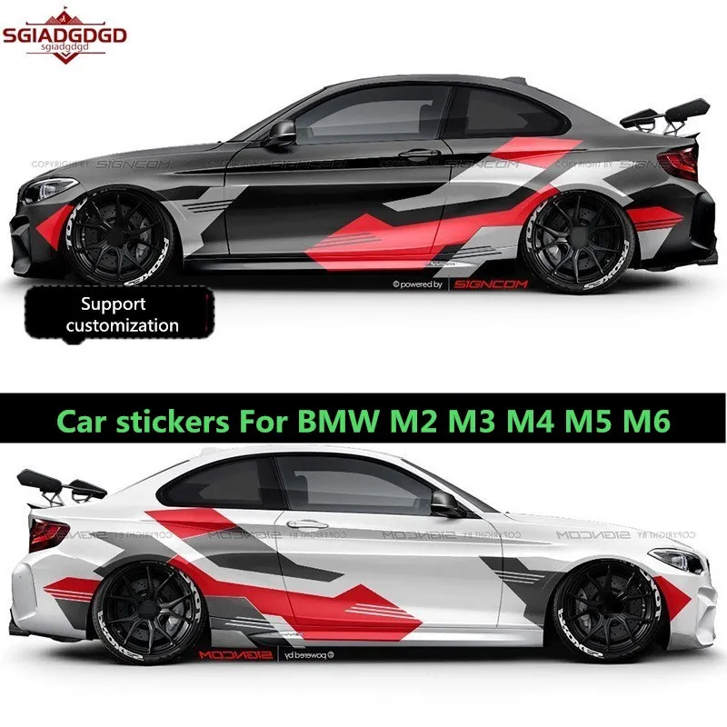 Автомобильные наклейки для BMW M2 M3 M4 M5 M6 украшение тела модные спортивные на заказ
