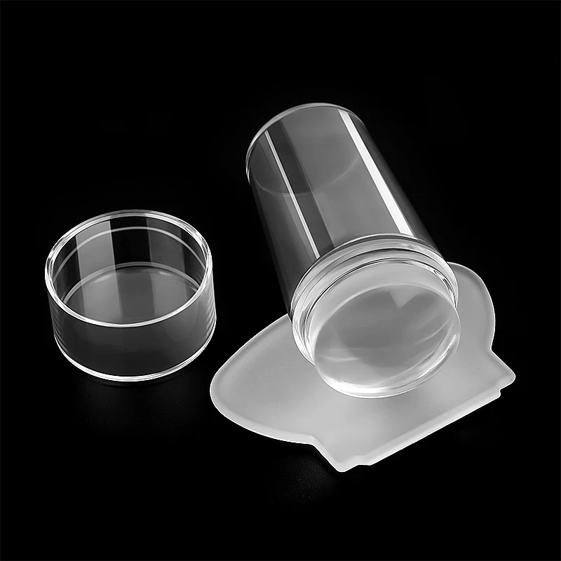 

Clear Jelly Silicone Nail Stamper Set DIY Polish Design Print Silicone Stamp Stamping Tools with Scraper Nail Art Stamping Tool