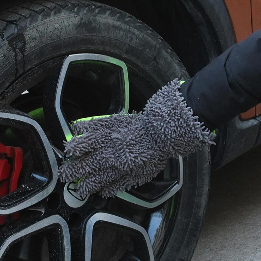 

1pcs Multifunctional Double-sided Cleaning Gloves Car Cleaning Supplies Car Wash Glove High Quality