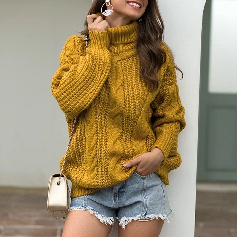 

Autumn and Winter Thick Line Twist Sweater Fashion Wild Sweater